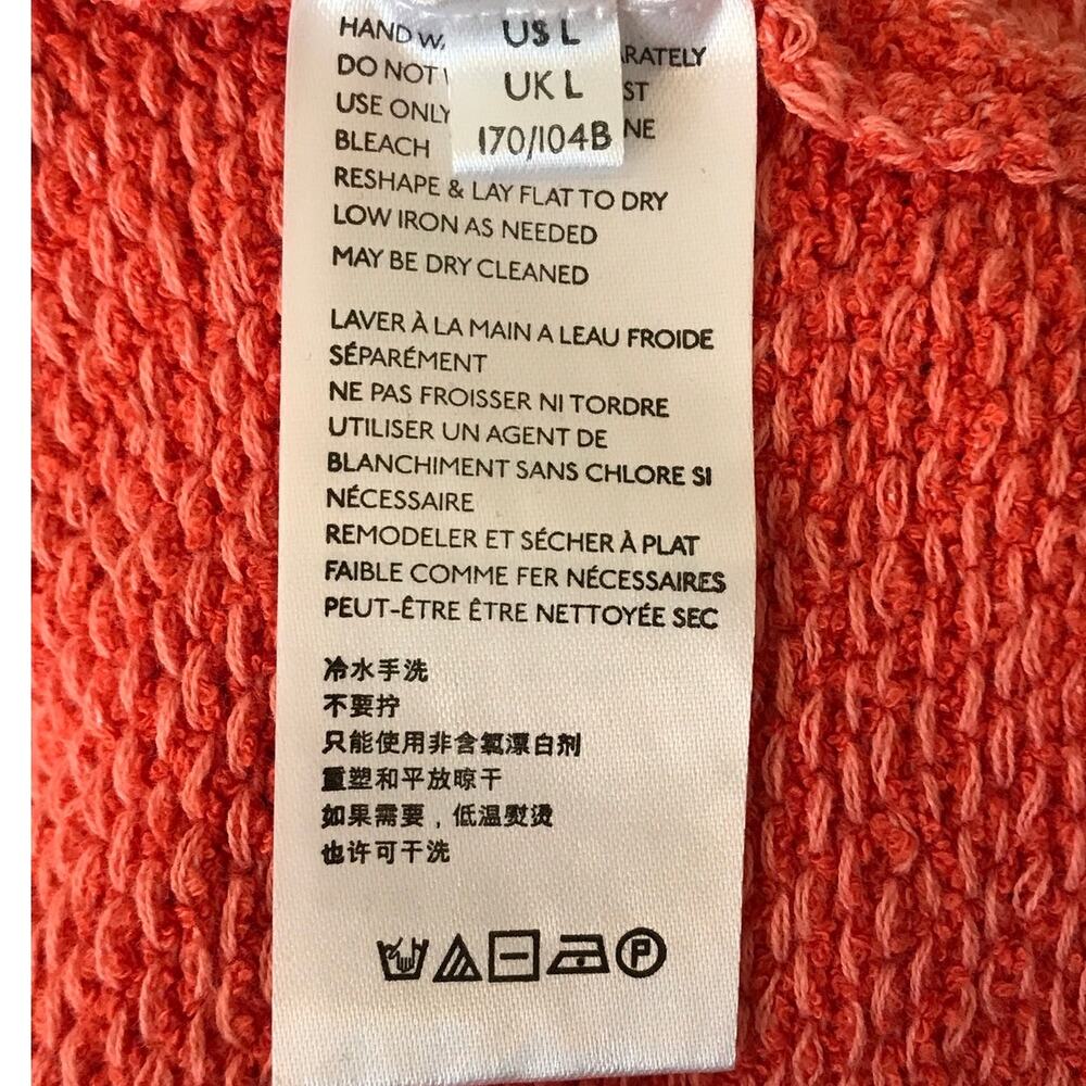 Free People Bardot Drop Shoulder Sweater L Orange - Picture 11 of 12